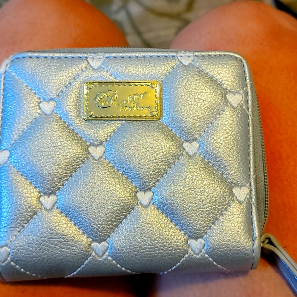 Silver betsey Johnson wallet